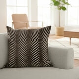 Malini Rada Brown Velvet Feather Fill Cushion, 56 x 56 cm