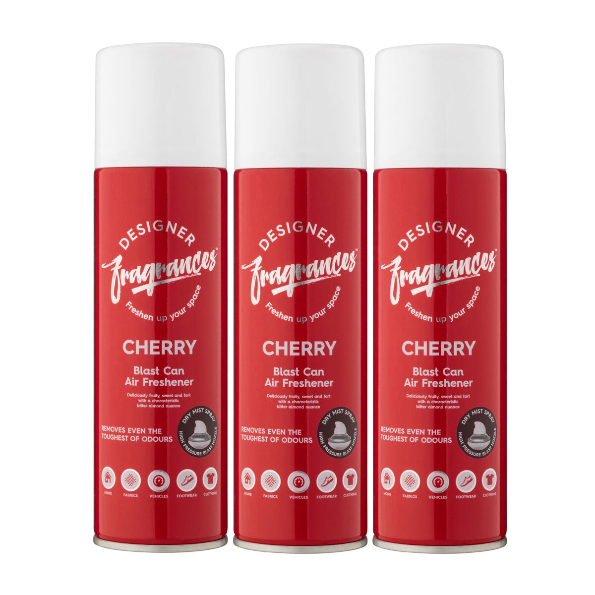 Designer Fragrances Blast Can Air Freshener, 3 x 100ml