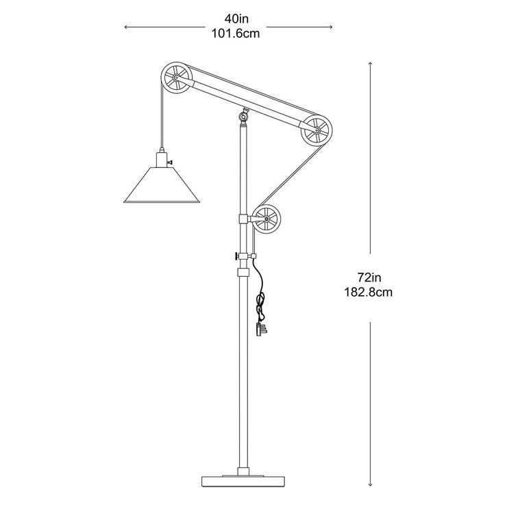 Bridgeport Designs Pulley Floor Lamp Costco UK