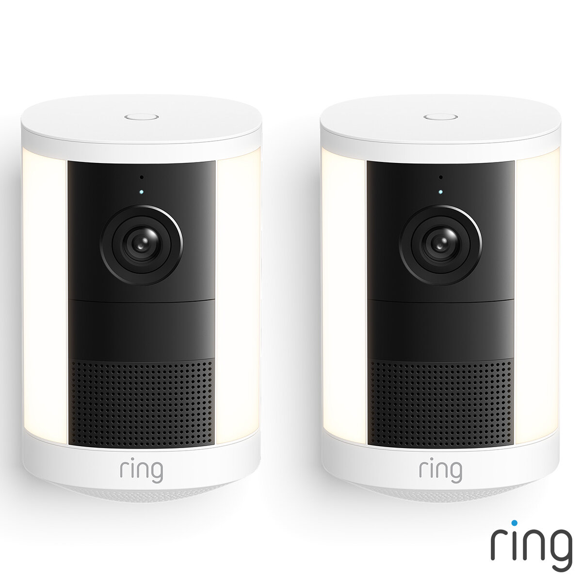 Ring Spotlight Cam (2nd Gen) - Battery White Security Camera - 2 Pack