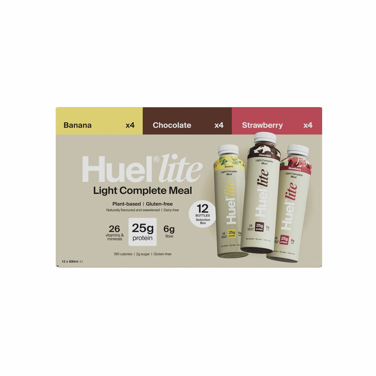 Huel Lite Complete Meal Drink Mixed Box, 12 x 500ml Huel Lite Complete Meal Drink Mixed Box, 12 x 500ml