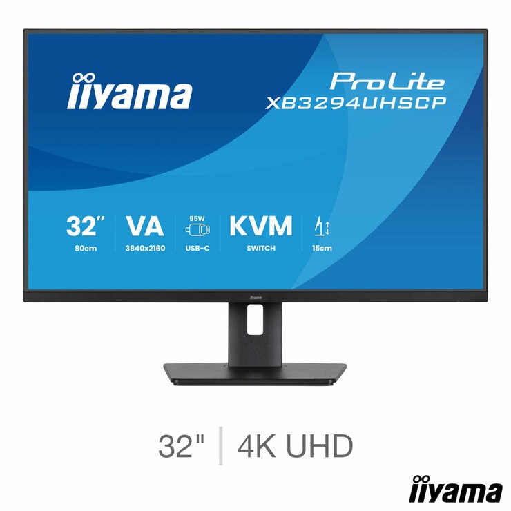 iiyama, 32 Inch, 4k UHD, VA Monitor, XB3294UHSCP-B1 iiyama, 32 Inch, 4k UHD, VA Monitor, XB3294UHSCP-B1