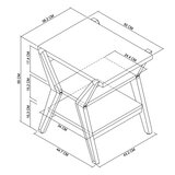 Bentley Designs Kristen Light Oak Lamp Table