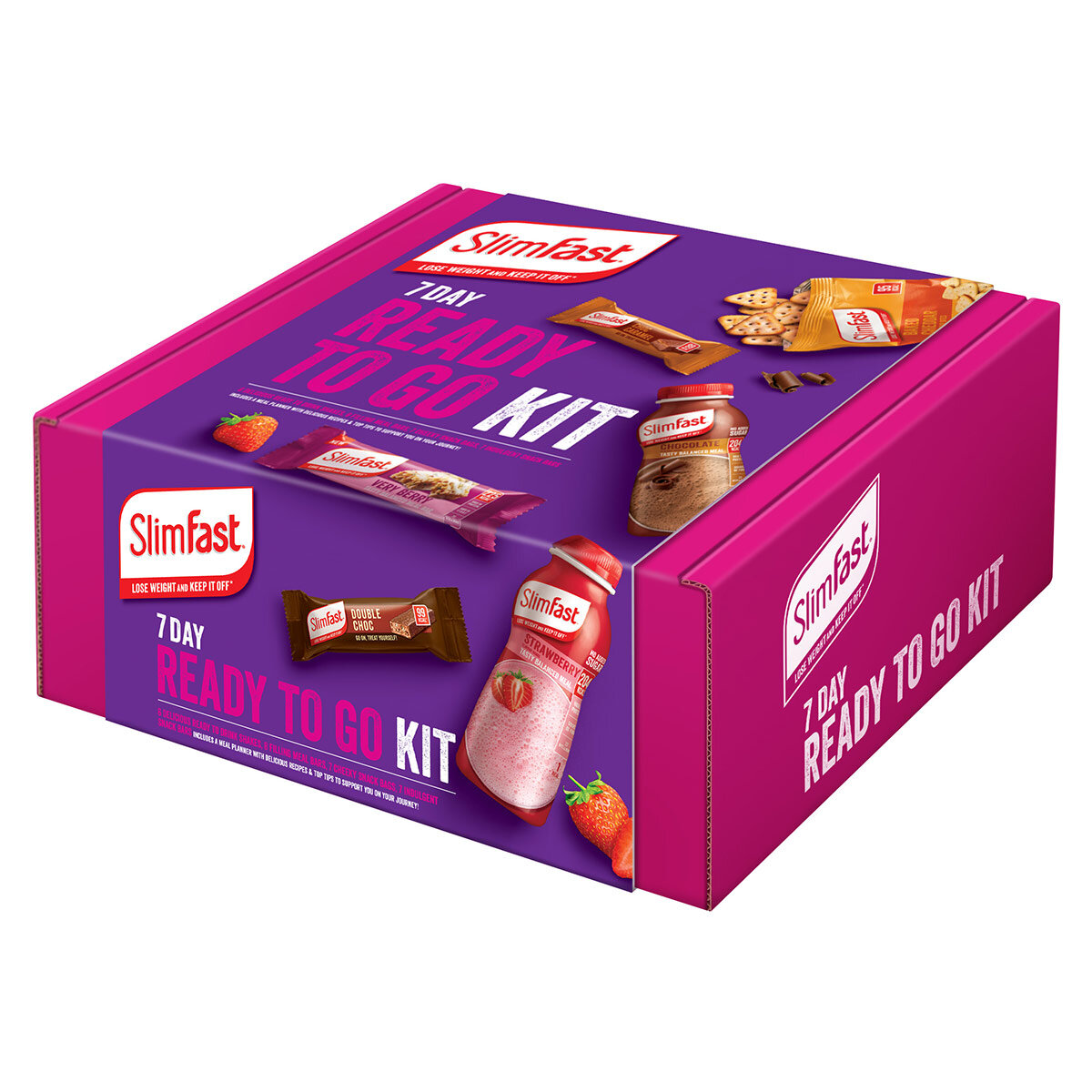 SlimFast starter kit in purple box
