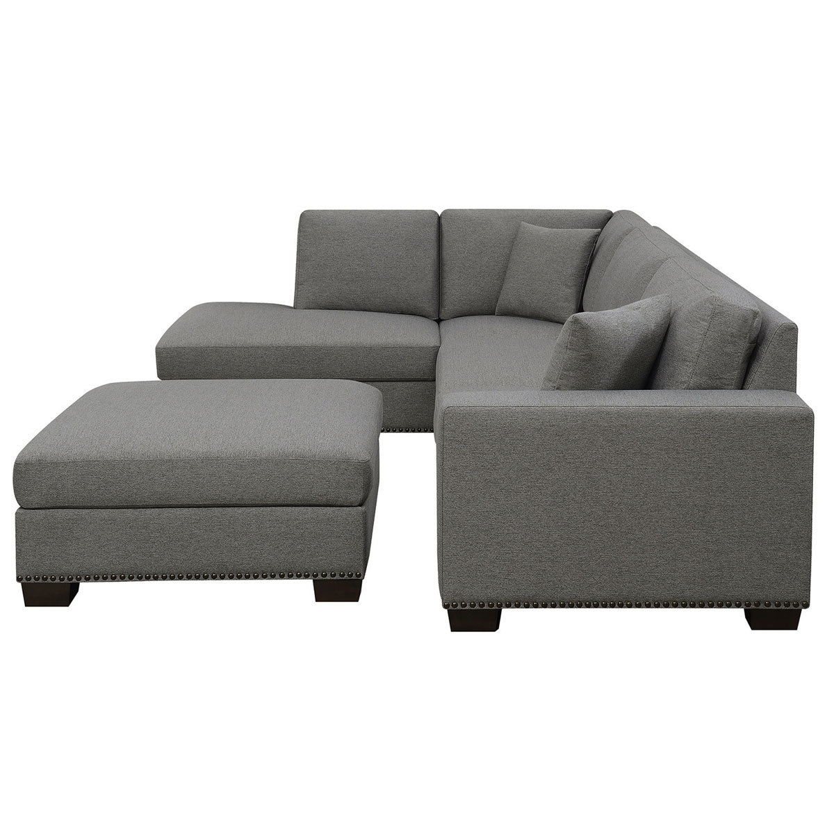Thomasville Artesia Grey Fabric Sectional Sofa with Ottoman Costco UK