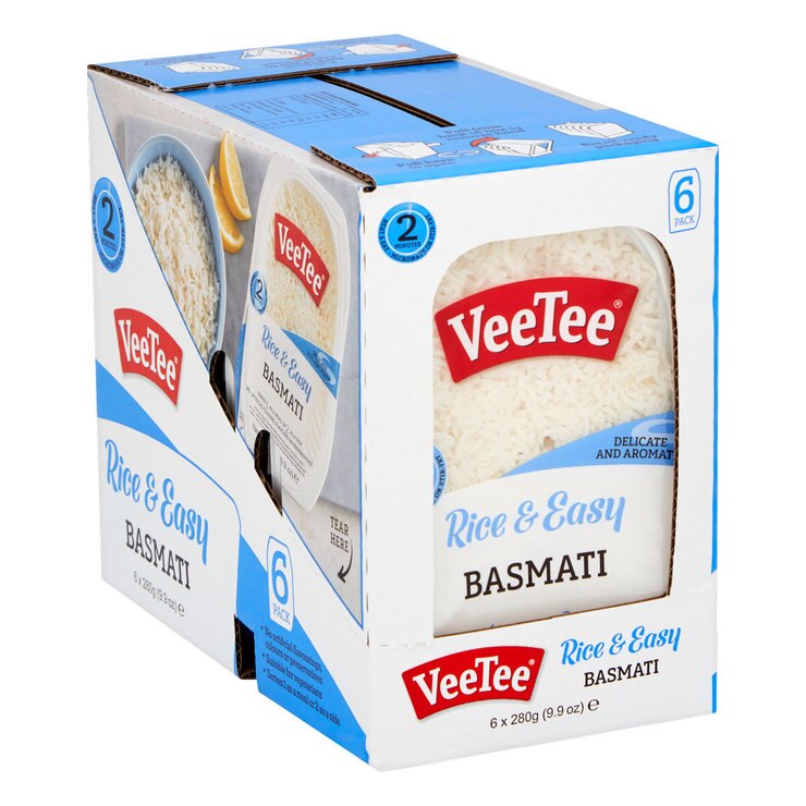 VeeTee Rice & Easy Basmati, 6 x 280g Costco UK