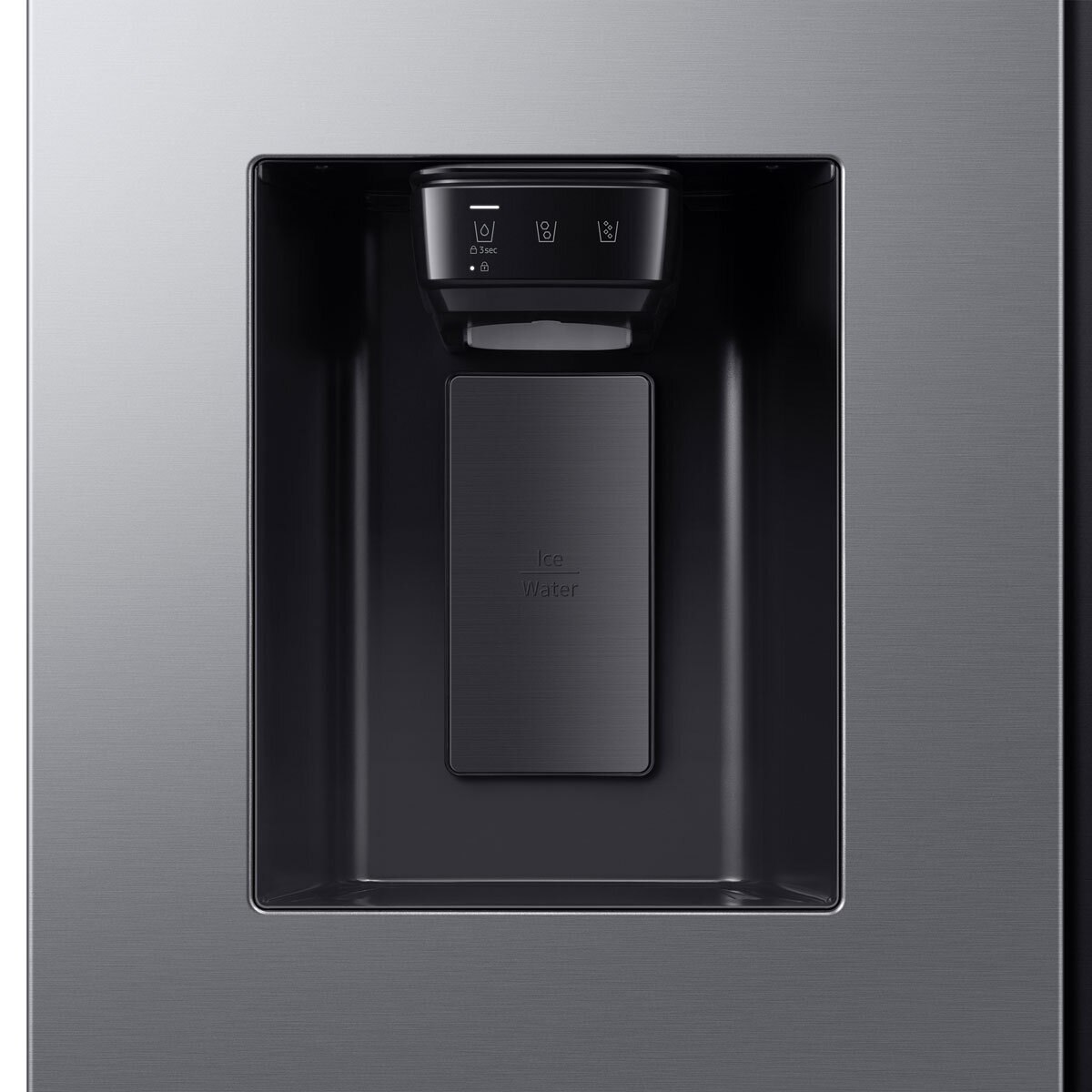 Samsung Series 6, SpaceMax RS70F64KETEU 640L Side by Side Fridge Freezer, E Rated in Silver