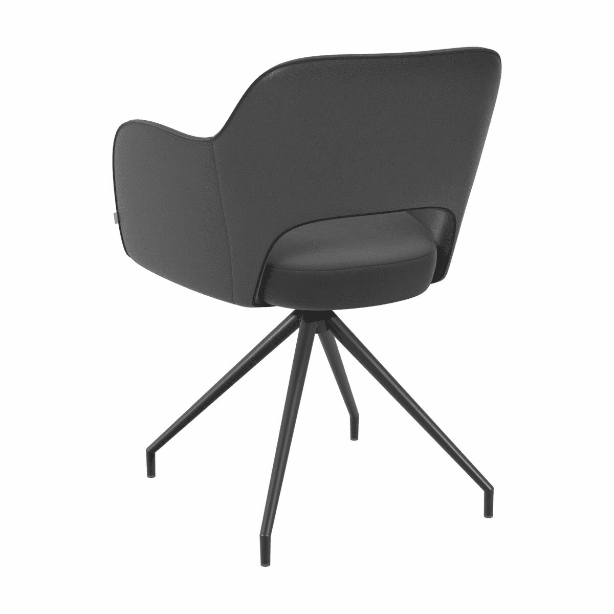 AKANTE Chicago Charcoal Swivel Dining Chair, 2 Pack