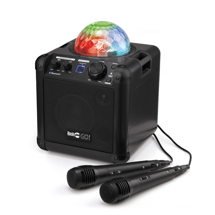 RockJam Go Lightshow Bluetooth Rechargeable Karaoke Speaker in Black