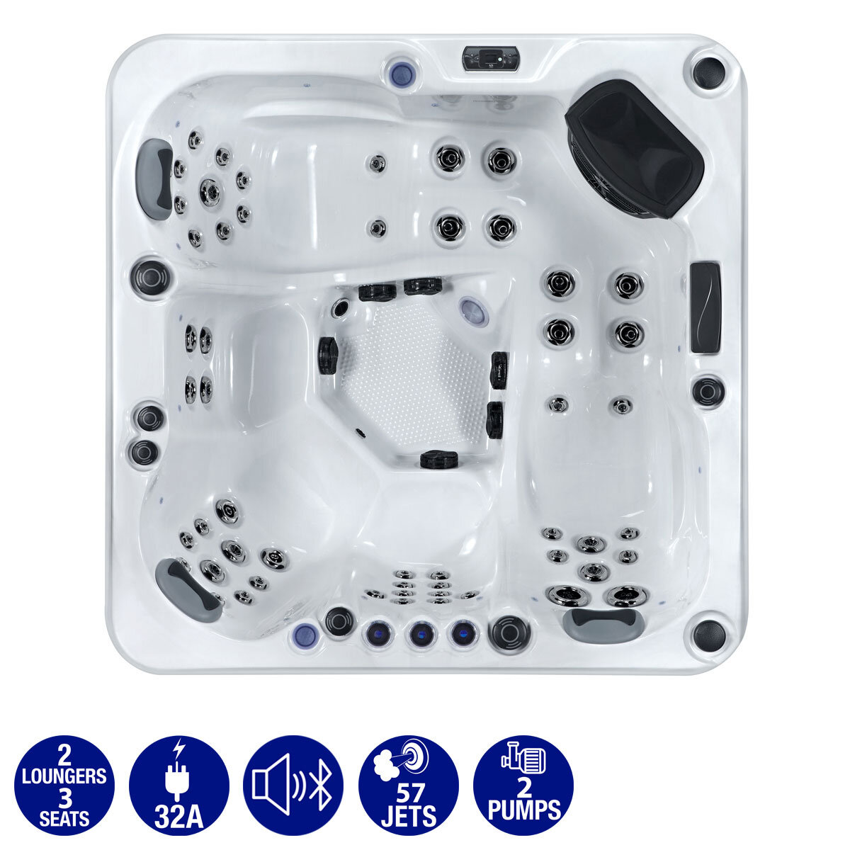 The Wellness Co Relax 9 57-Jet 5 Person Hot Tub - Delivered and Installed