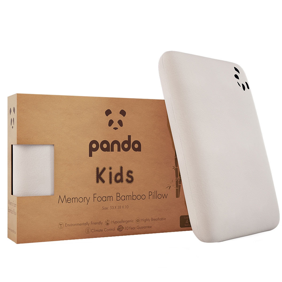 Panda Life Kids Pillow and Packaging