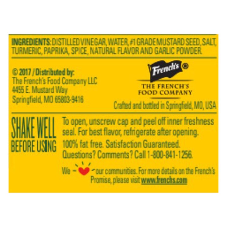 French's Classic Yellow Mustard, 2 x 850g