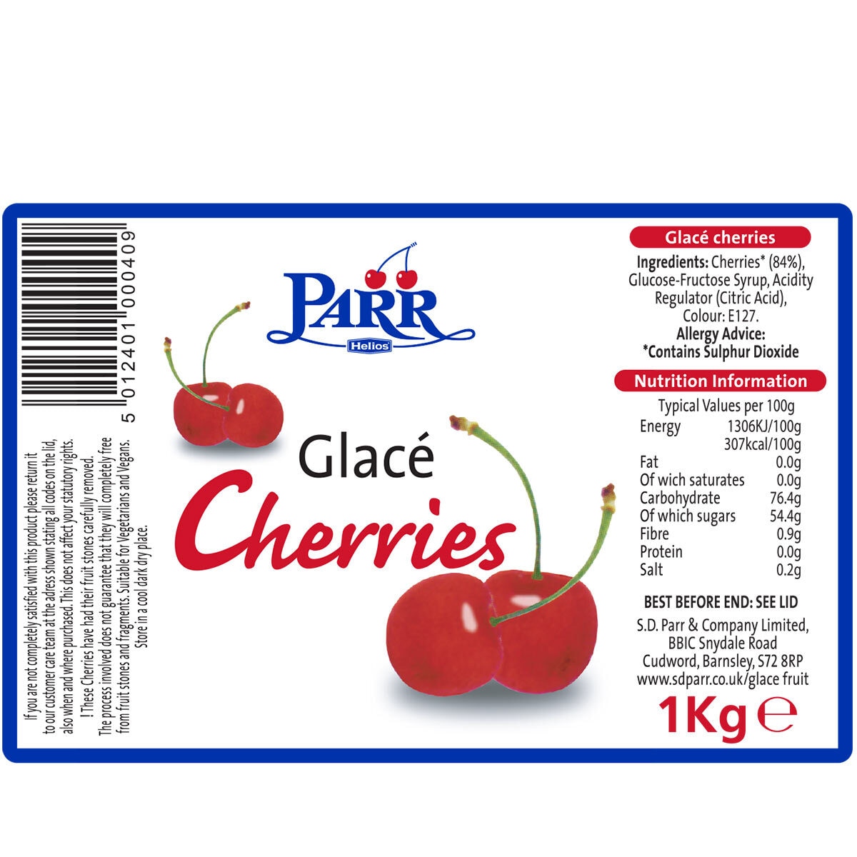 Parr Glacé Cherries, 1kg