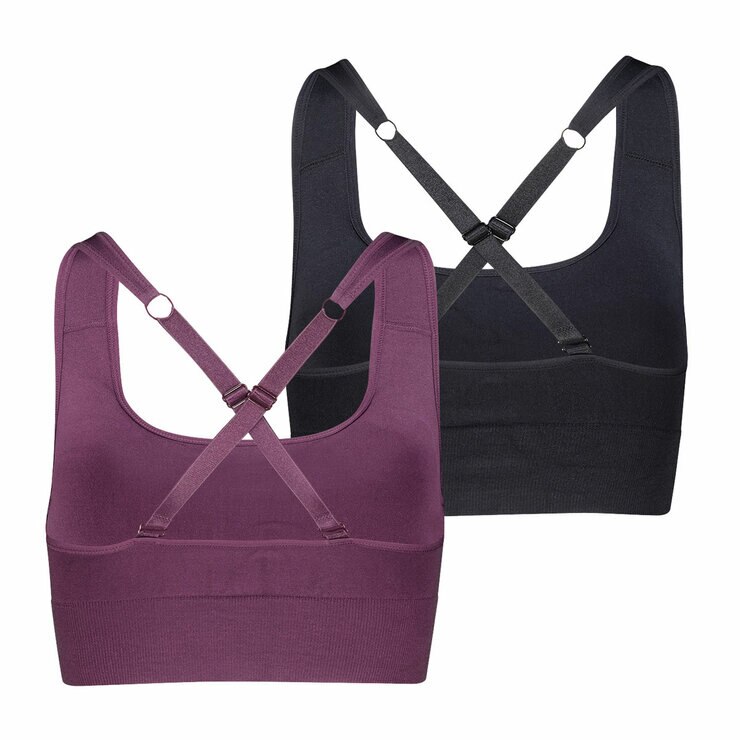 Puma Square Neck Sports Bra 2 Pack