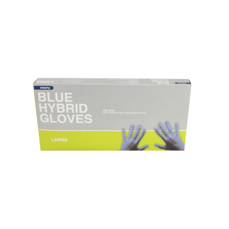 clearly professional blue hybris gloves large clearly professional blue hybris gloves large