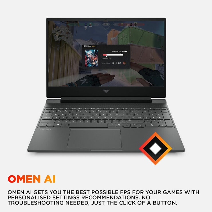 HP Victus, AMD Ryzen 5, 16GB RAM, 1TB SSD, NVIDIA GeForce RTX 5050, 15.6 inch Gaming Laptop, 15-fb3004na