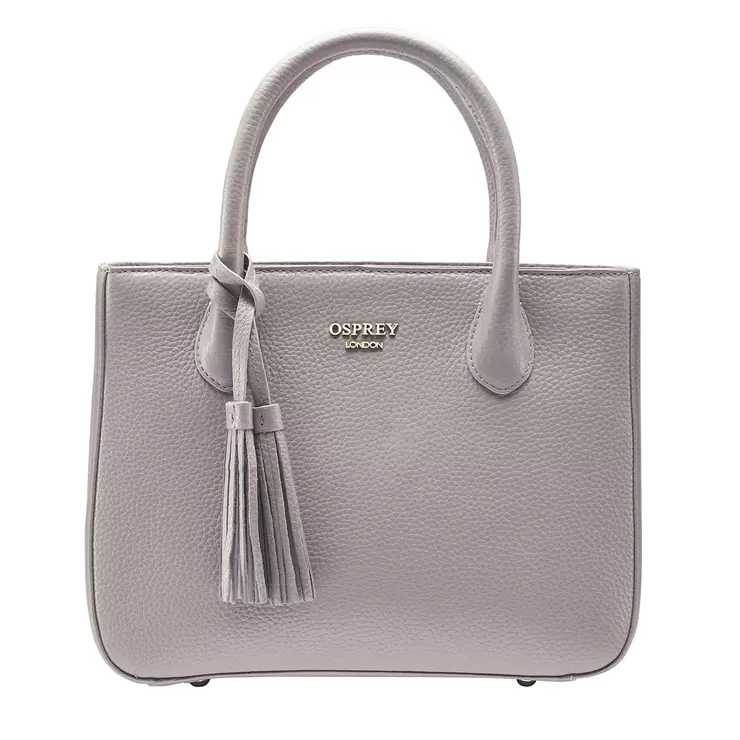 Osprey London Coast Leather Women's Grab Handbag, Taupe Osprey London Coast Leather Women's Grab Handbag, Taupe
