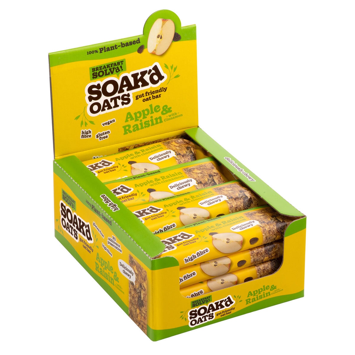 Soak'd Oats Apple & Raisin, 16 x 42g