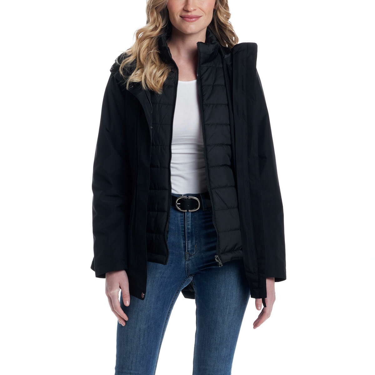 Weatherproof Women's 3 in 1 Systems Jacket in Black