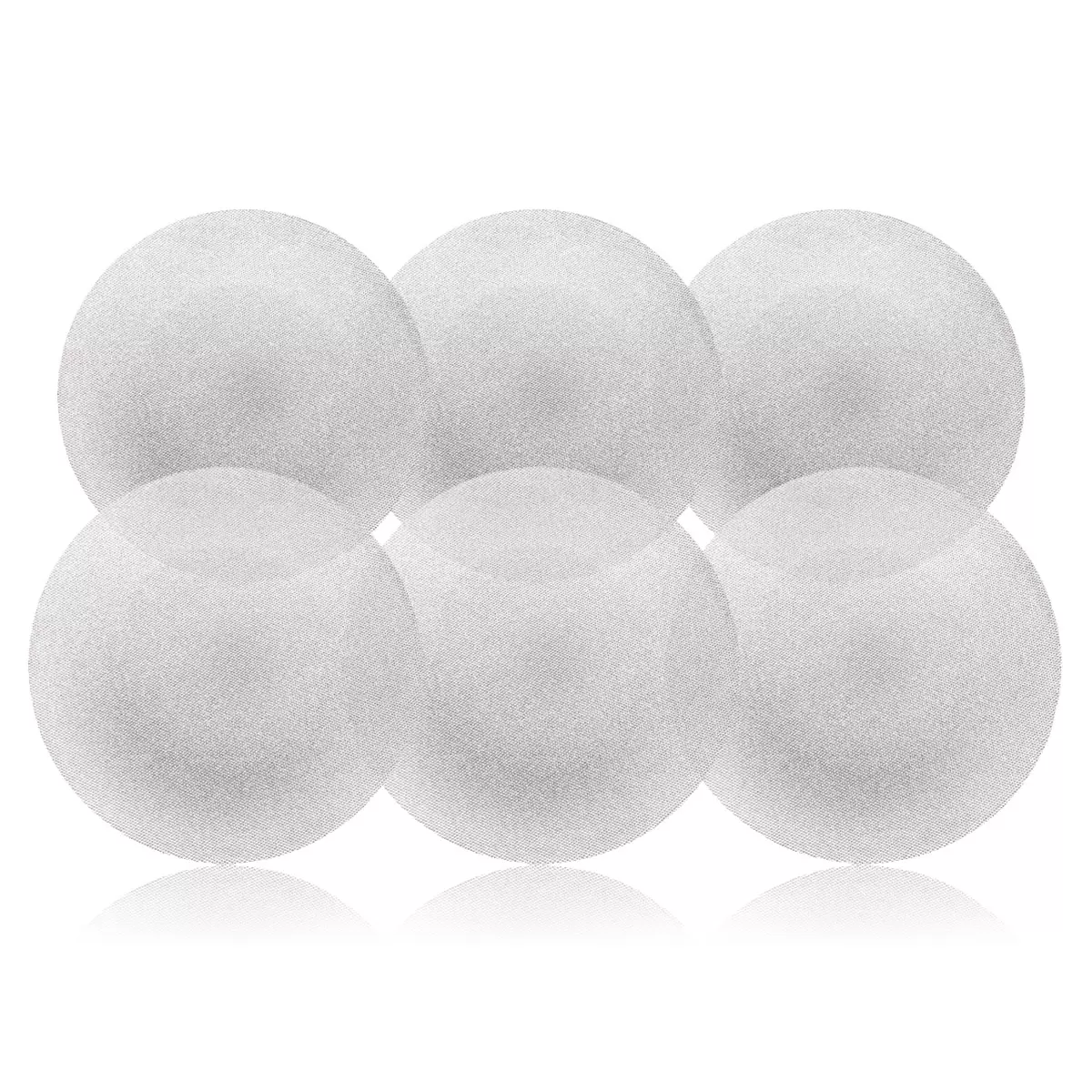 Luigi Bormioli Glass Glitter Charger Plate 6 Pack Assortment