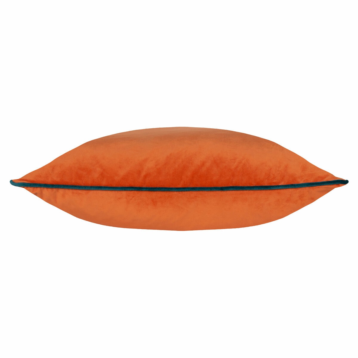 Furn Meridian Orange Velvet Feather Fill Cushion, 55 x 55 cm
