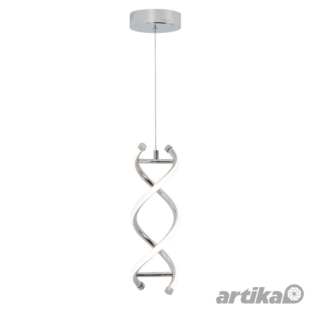 Artika DNA Single Light LED Pendant in Chrome