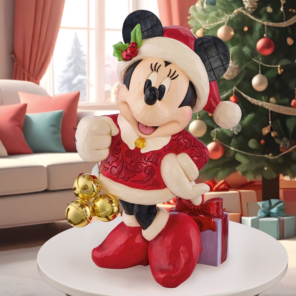 Disney 17 inch Mickey and Minnie With Bell Statue By JimShore Disney 17 inch Mickey and Minnie With Bell Statue By JimShore