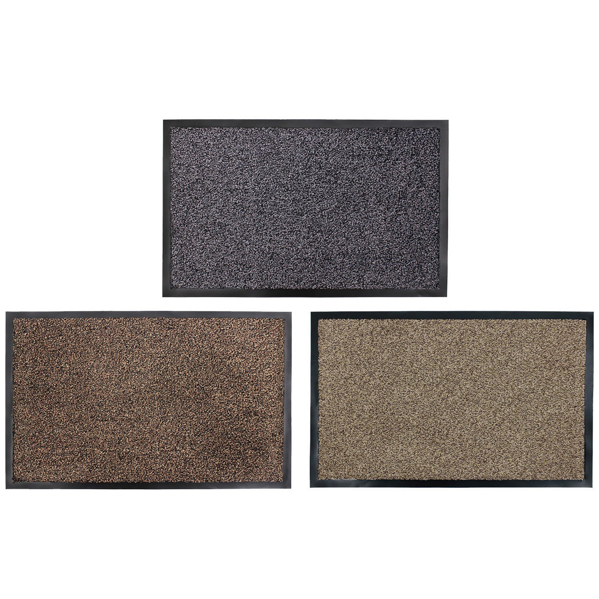 JVL Admiral Microfibre Barrier Mat in 3 Colours - 2 Pack