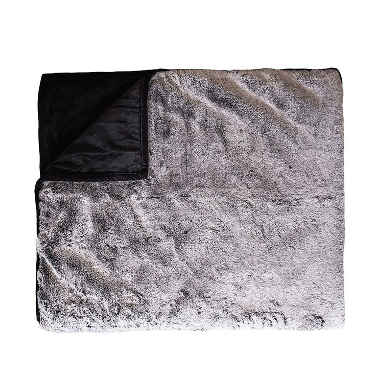Mon Chateaux Luxe Faux Fur Throw in Slate Grey, 152 x 177 cm Costco UK