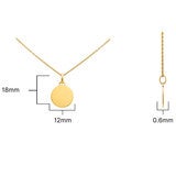 14ct Yellow Gold Disc Pendant 14ct Yellow Gold Disc Pendant