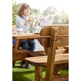 Anchor Fast 8 Seater Pine Wood Picnic Table