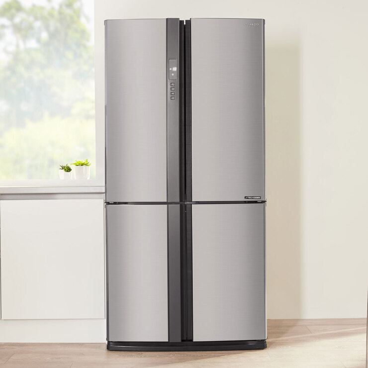 Sharp SJEX820F2SL, Multidoor Fridge Freezer, F Rated in Silver Costco UK