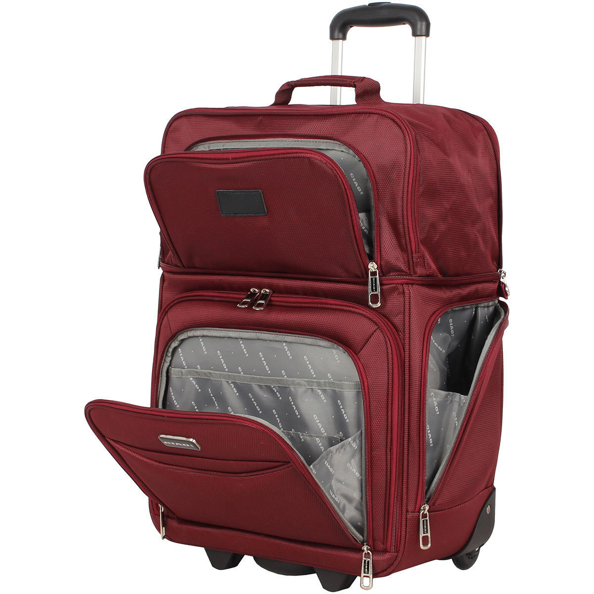CIAO Softside Convertible Underseat Carry On Tote, Burgundy Costco UK