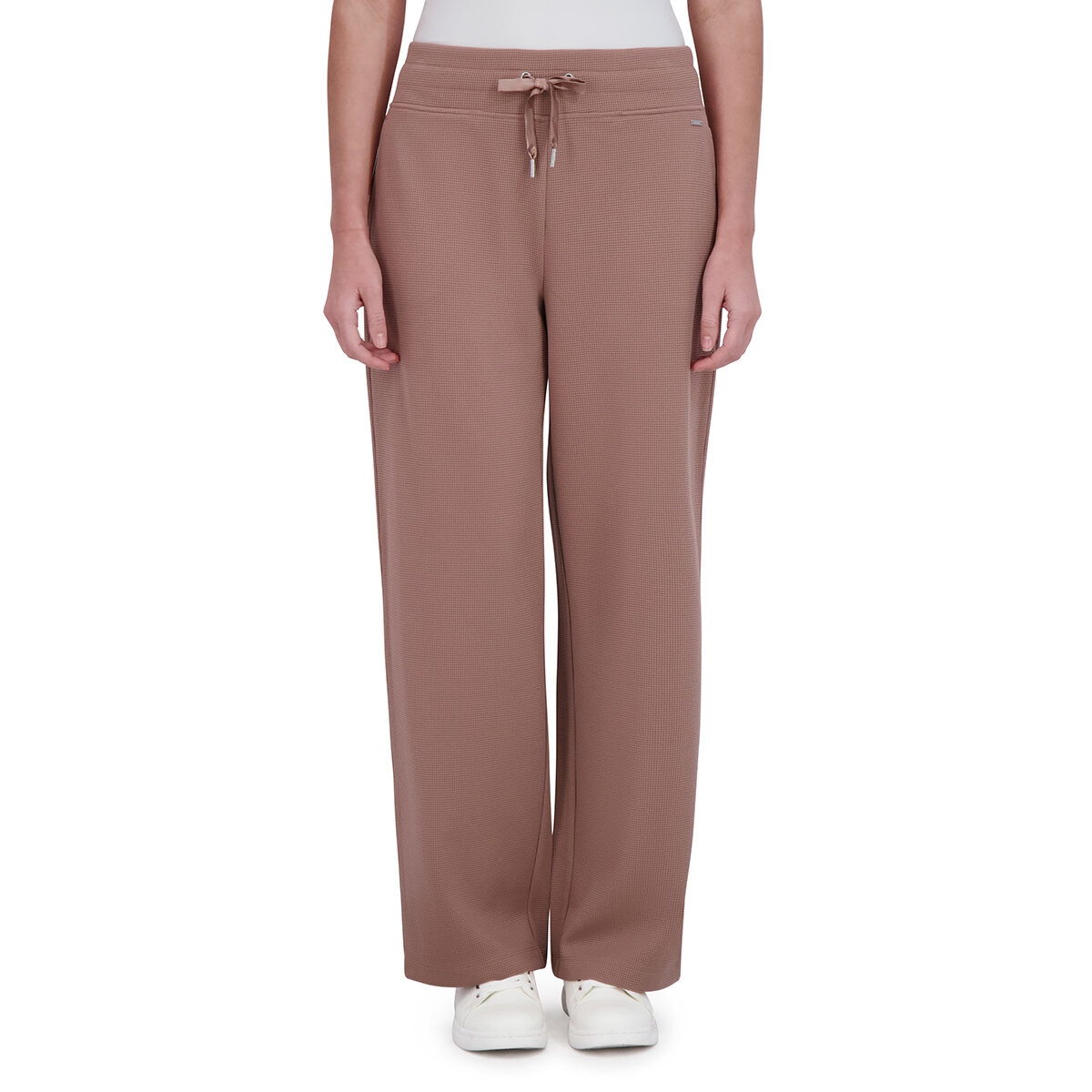 DKNY Ladies Waffle Knit Pant in Brown
