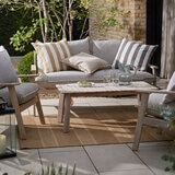 Yard Hayle Brown Striped Indoor Outdoor Cushion, 50 x 50 cm