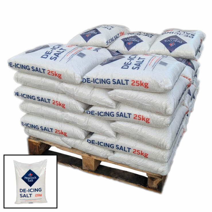 Peacock De-Icing Salt: 40 x 25kg Peacock De-Icing Salt: 40 x 25kg
