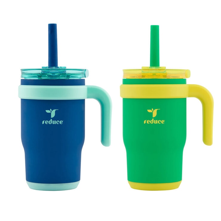 green and blue Coldee mugs