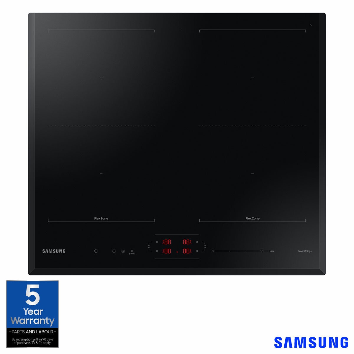 Samsung Series 5 NZ64B5066KK, Slim Fit Induction Hob with Dual Flex Zone