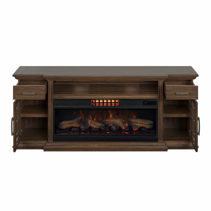 Tresanti Everett Media Mantel with ClassicFlame CoolGlow 2-in-1 Electric Fireplace & Fan