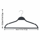 Rubberized Non-Slip Space Saving Hangers - 50 Pack