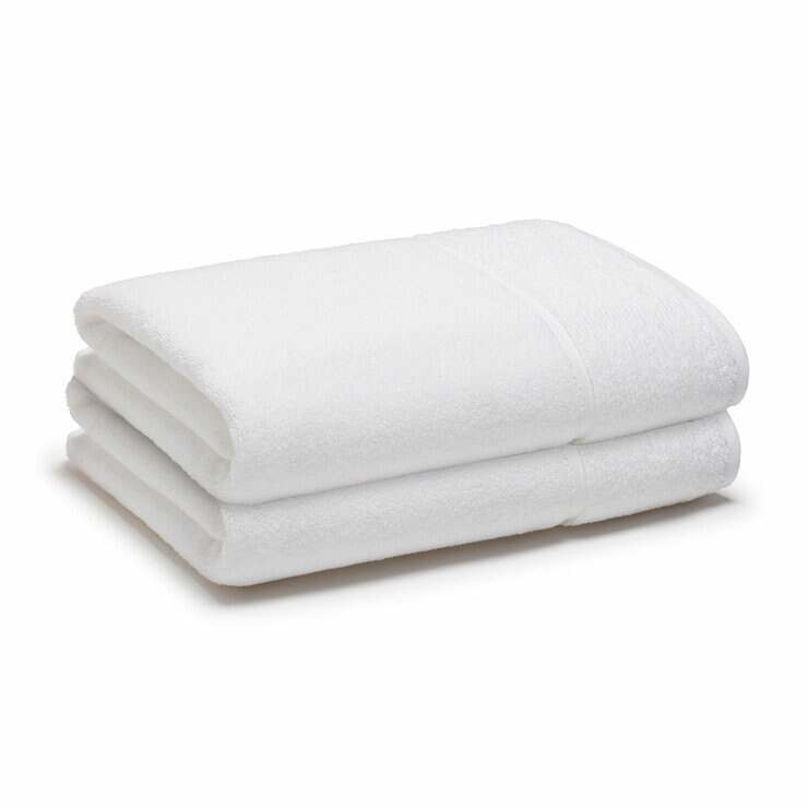 Panda Bamboo & Cotton White Bath Towels, 2 Pack Panda Bamboo & Cotton White Bath Towels, 2 Pack