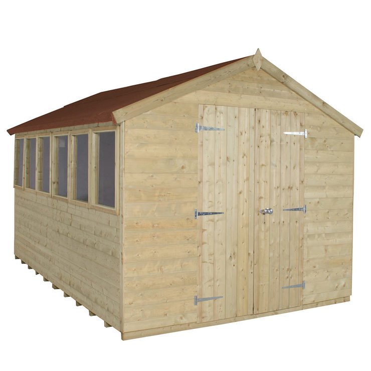 Installed Forest Garden 8ft x 12ft (2.4 x 3.7m) Tongue & Groove Shed