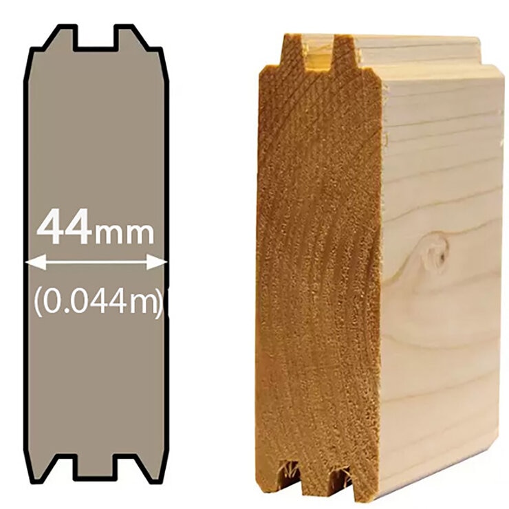 Delivered Shire Rydal 44mm Log Cabin 17 x 10ft (5.1 x 3m)