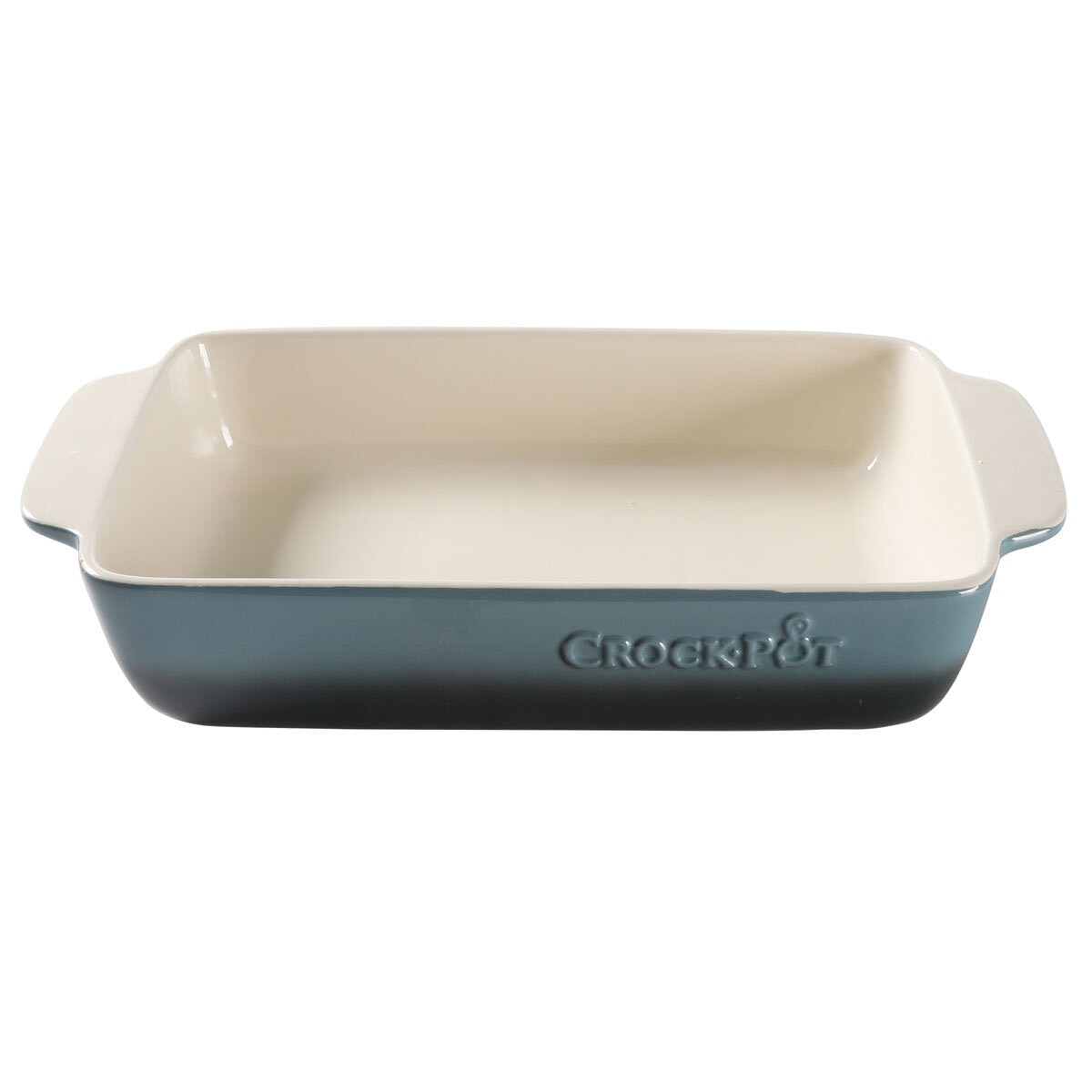 Crockpot 2 Piece Stoneware Oven Dish Set in Grey