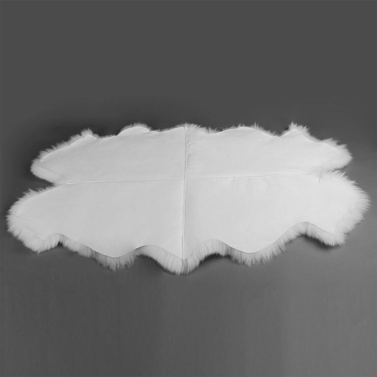 Windward 100 Sheepskin Quad Rug , Ivory Costco UK