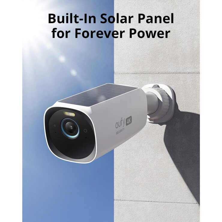 eufyCam S330 4K Solar Add-On Smart Security Camera CCTV 2 Pack - No Monthly Fees