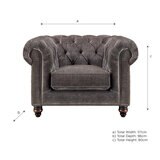 Allington Grey Fabric Armchair