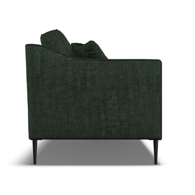 Aspen Velvet Large 2 Seater Sofa, Green Aspen Velvet Large 2 Seater Sofa, Green