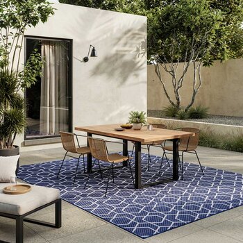 Nourison Horizon Geometric Indoor / Outdoor Rug in 2 Sizes, Navy