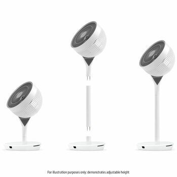 IRIS Woozoo STF-360DC-N 360 Pedestal Air Circulator in White/Grey